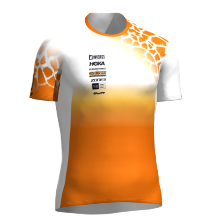 Kurzarm Laufshirt MARTA SÁNCHEZ MIT SPONSOREN