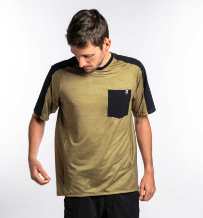 T-shirt manche courte gravel enduro casual BERLIN OCRE