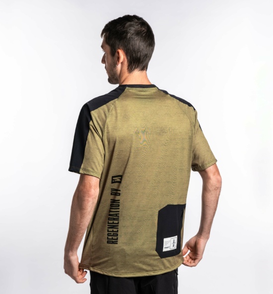 T-shirt manche courte gravel enduro casual BERLIN OCRE