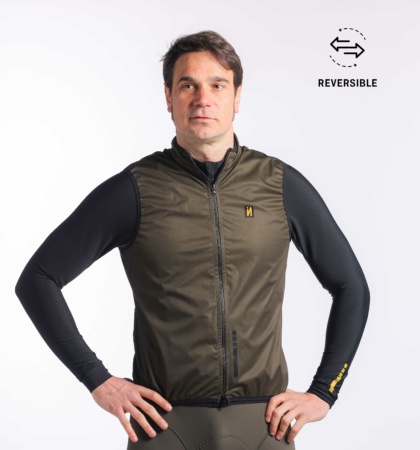 CHALECO CICLISTA REVERSIBLE IMPERMEABLE