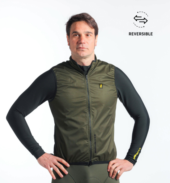 chaleco ciclista reversible hombre