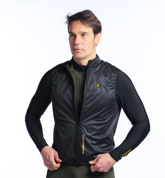 Chaleco ciclista reversible PURE TECH GREEN (HOMBRE)