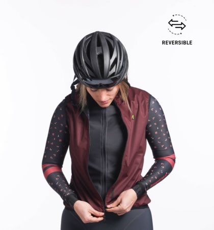 Reversible cycling vest PURE TECH ROSEWOOD (FEMALE)