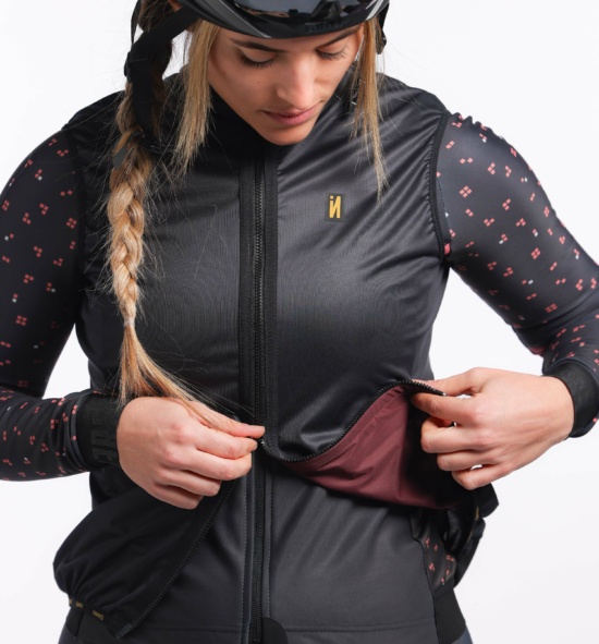 CHALECO CICLISTA MUJER REVERSIBLE IMPERMEABLE