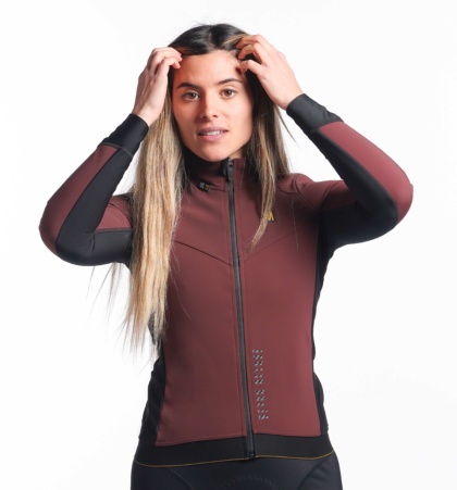 Waterproof cycling jacket PURE FENIX ROSEWOOD (FEMALE)