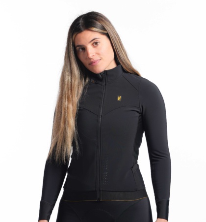 CHAQUETA CICLISMO NEGRA MUJER