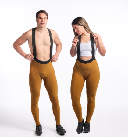 Cycling bib tights PURE GREX OCRE