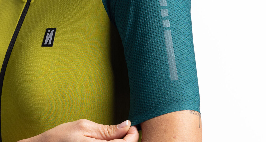 manga aerodinamica maillot ciclista unisex verde