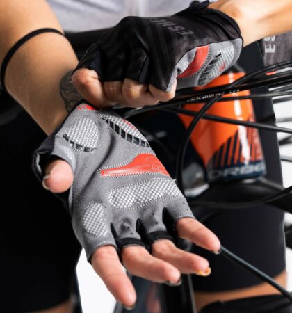 Custom cycling gloves with velcro