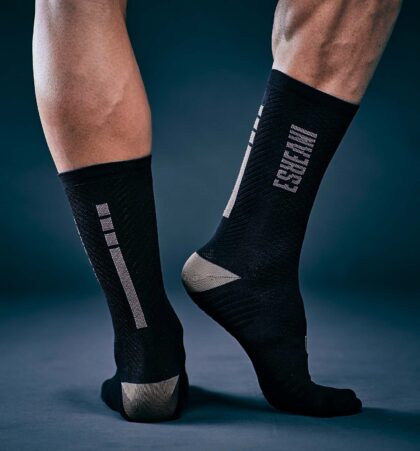 cycling black socks inverse