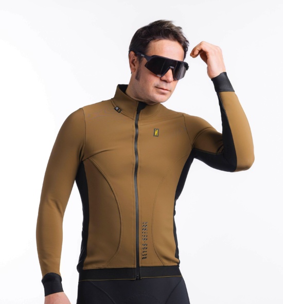 Chaqueta ciclista marrón Inverse