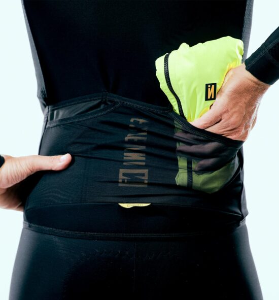 winter black cycling jersey