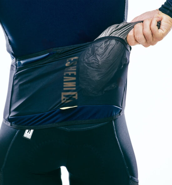 blue winter cycling jersey inverse
