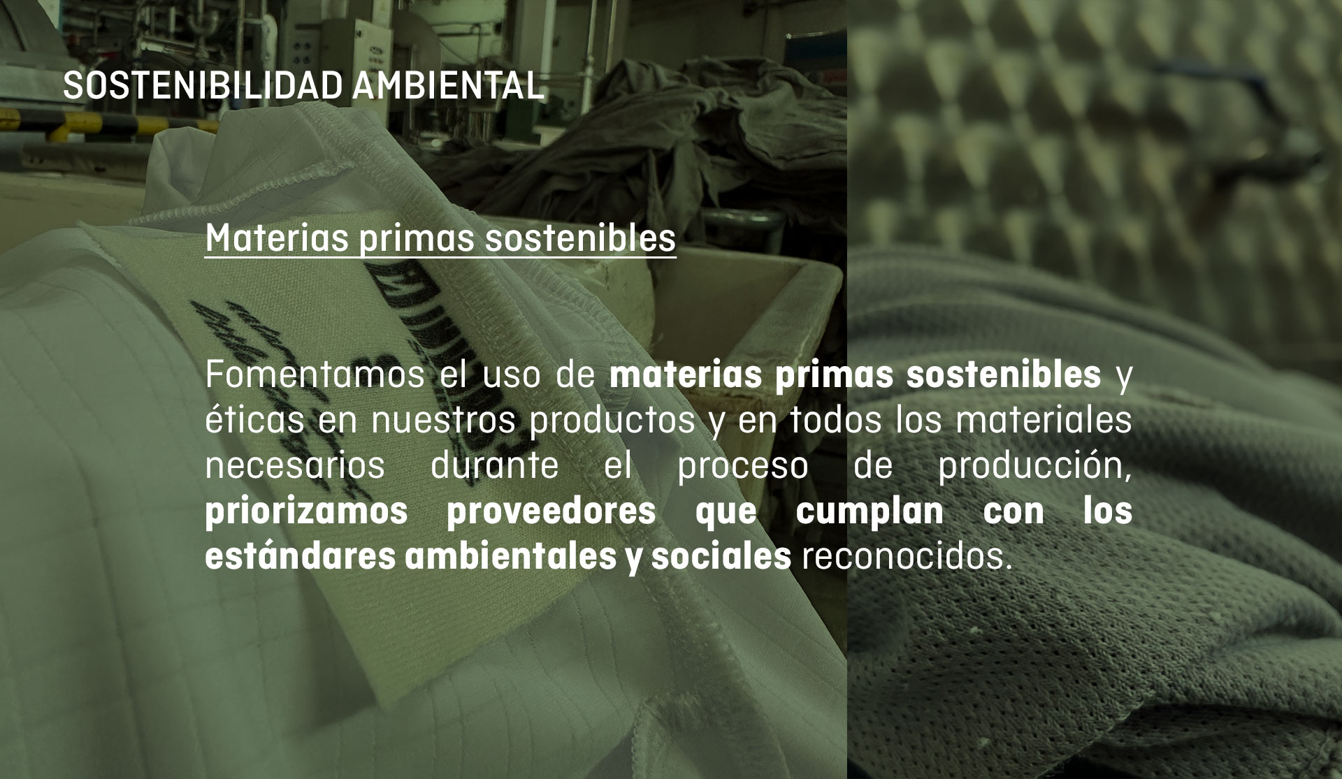 Fomentamos el uso de materias primas sostenibles y éticas durante el proceso de producción.