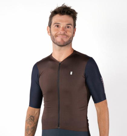 Short sleeve cycling jersey INTI SIENNA