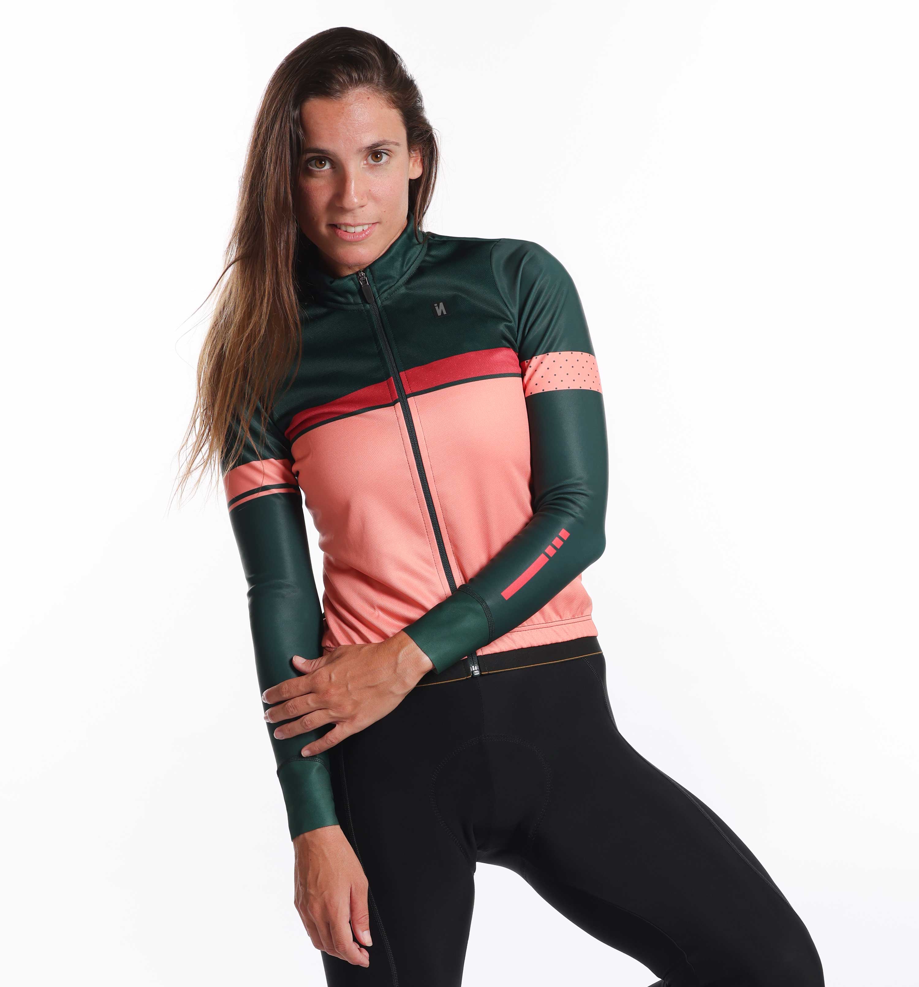 Maillot ciclismo manga top larga mujer