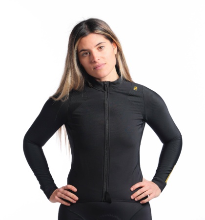 Long sleeve cycling jersey PURE GRAVITY BLACK (FEMALE)