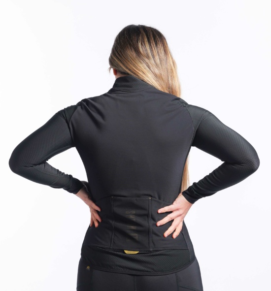 maillot ciclismo invierno mujer negro