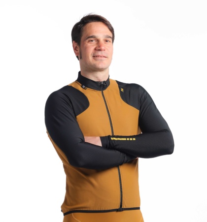 Long sleeve cycling jersey PURE GRAVITY OCRE (MALE)