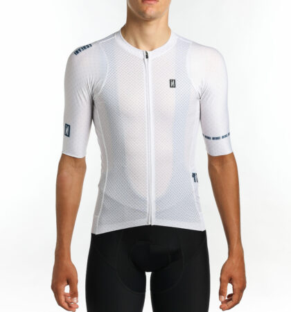 Short sleeve cycling jersey FERA WHITE UNISEX