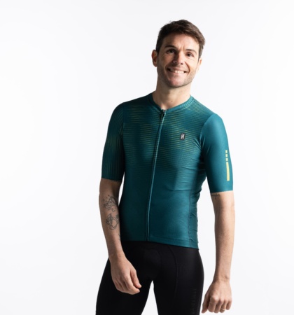 Maillot ciclista manga corta verde