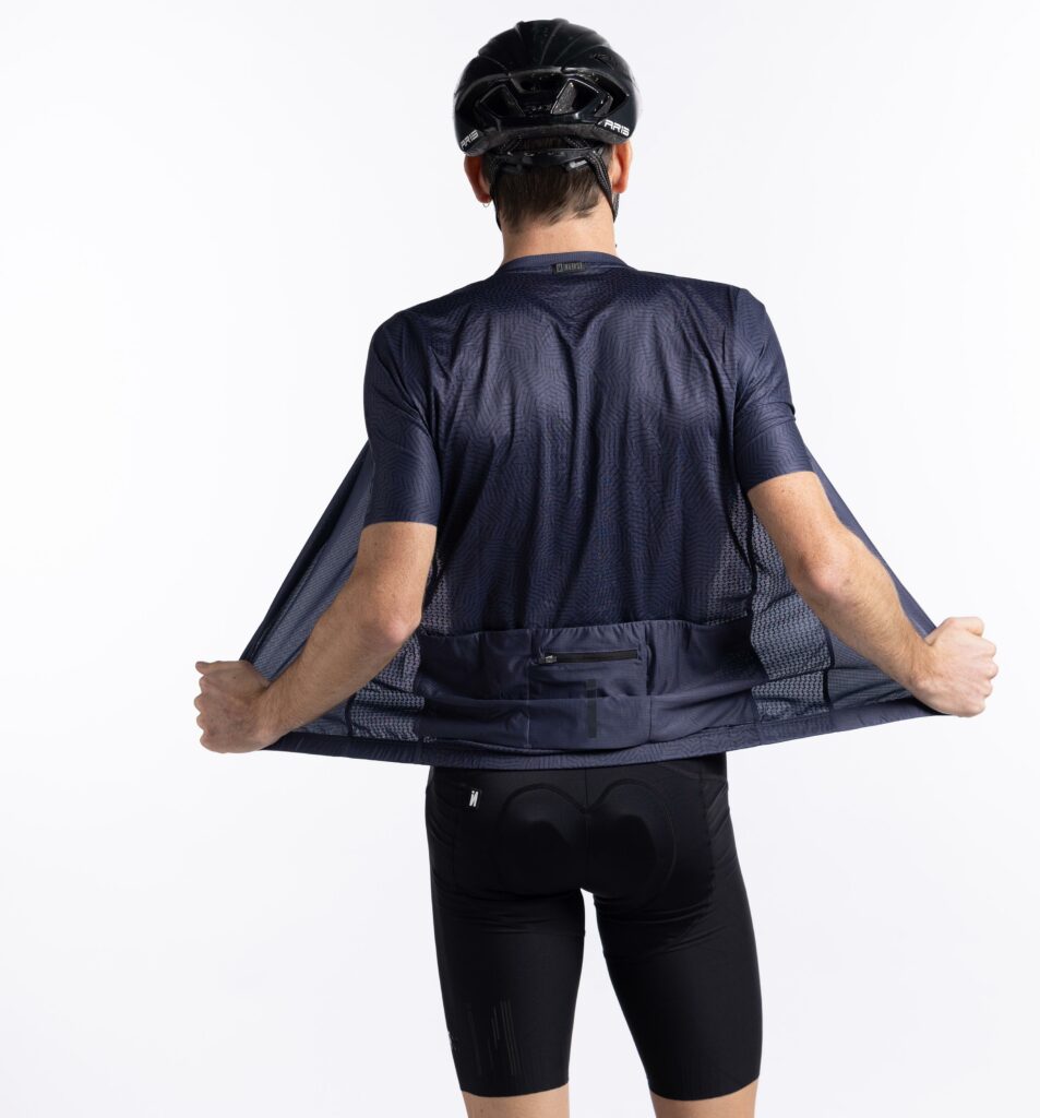 Maillot Cycliste Primal Tour De Cure - Homme Taille XL - Bleu Noir Manches Courtes