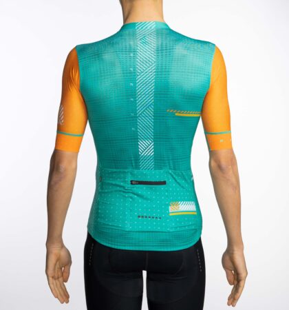 Maillot ciclista SINCRA TURQUOISE detras