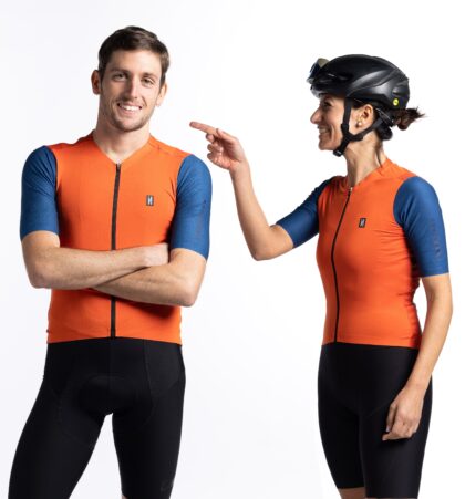 Maillot ciclista manga corta naranja