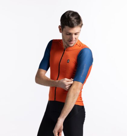 Maillot ciclista manga corta naranja