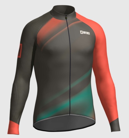 Custom long sleeve cycling jersey with safety light