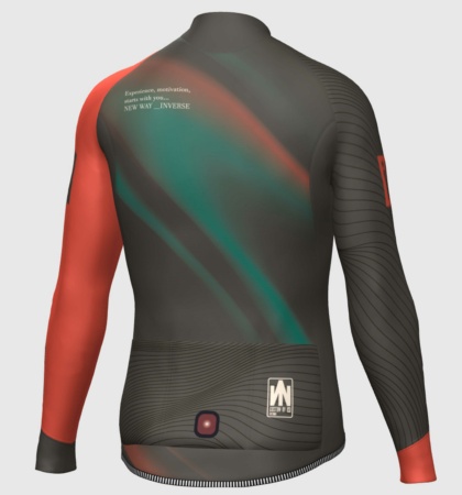 Custom long sleeve cycling jersey with safety light