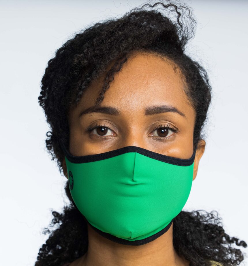 Mascarilla protección reutilizable verde (SUJECIÓN POR LA CABEZA) (+12)